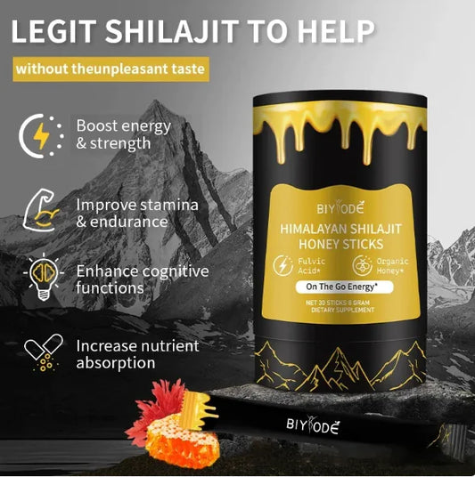 HoneyShilajit Energy Sticks